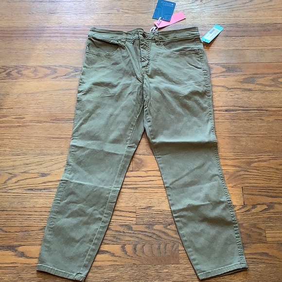 Market & Spruce Pants - Market & Spruce Skinny Chino Ankle Pants - 6 Petite - olive Green
